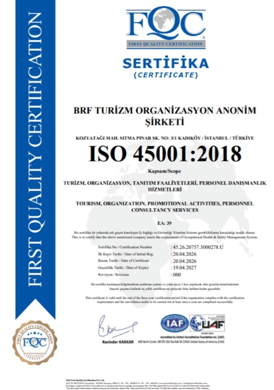 İŞ SAĞLIĞI VEGÜVENLİĞİ SERTİFİKASI